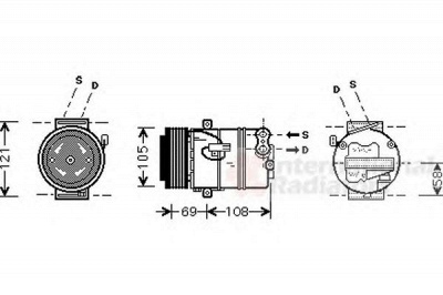 VAN WEZEL 3700k426 -  Компрессор, кондиционер